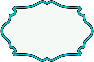 Fototapeta premium Horizontal Decorative Vintage Outline Label Name Frame