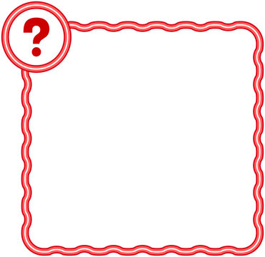Neon Question Mark Wavy Text Frame