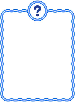Neon Vertical Question Mark Wavy Text Frame