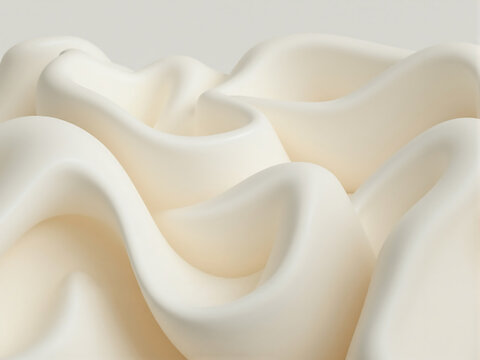 Abstract creamy background with soft flowing waves, elegant design with copy space