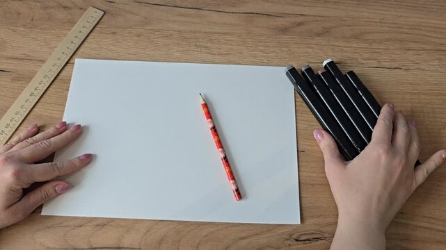 Prepare to draw on a notebook