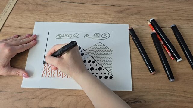 outline the drawing 