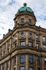 Fototapeta premium Victorian Building with Turquoise Dome in Glasgow, Scotland, UK.