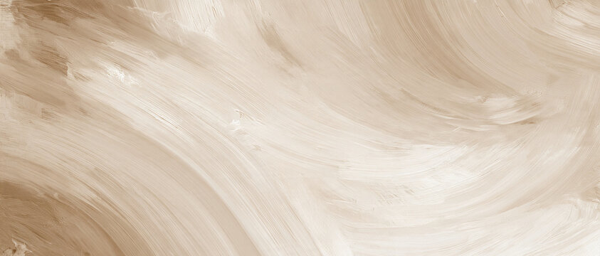 Abstract beige oil paint strokes on canvas texture. This elegant background is ideal for minimalist luxury branding and artistic graphic design projects.