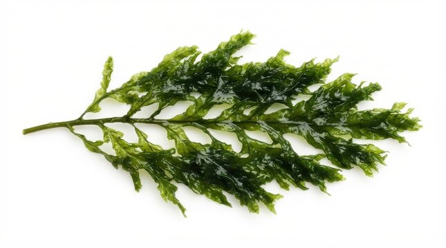 Fresh green seaweed frond