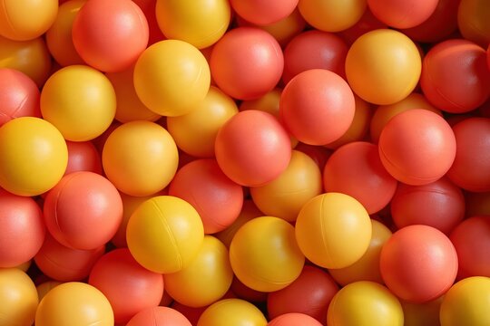 orange and yellow plastic ball pit background