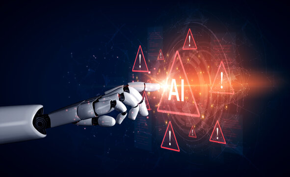 Futuristic artificial intelligence concept depicting AI hallucination, processing errors, and generating misinformation. Represents the risks of unreliable algorithms and model collapse. Corpus