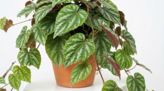 Cissus discolor plant in a terracotta pot