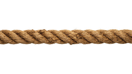 Thick natural fiber rope isolated on a clean white background © Varvara