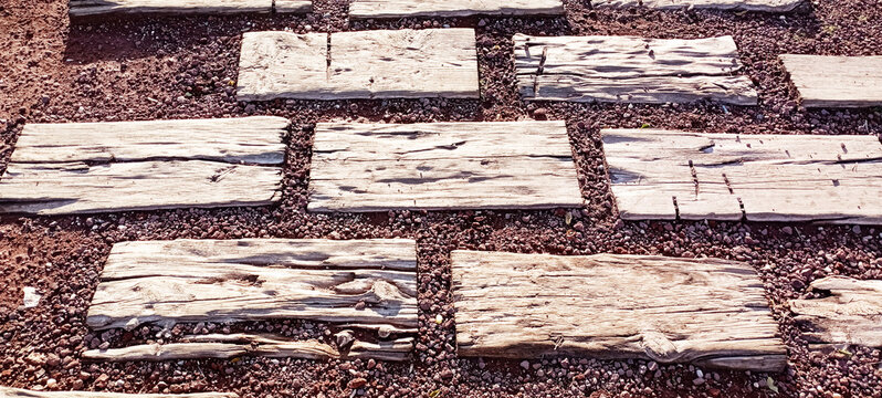 wooden blocks laid on the floor