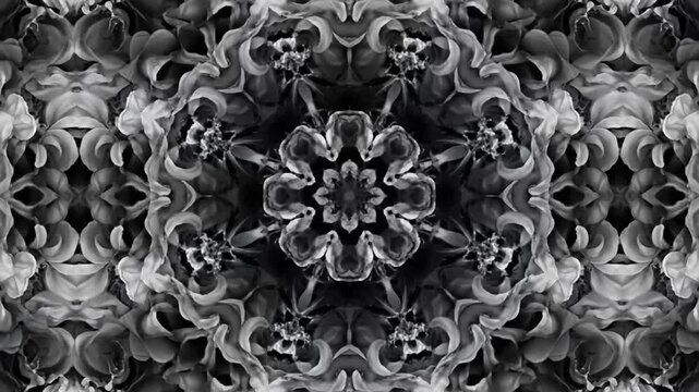 Generative AI abstract floral fractal pattern