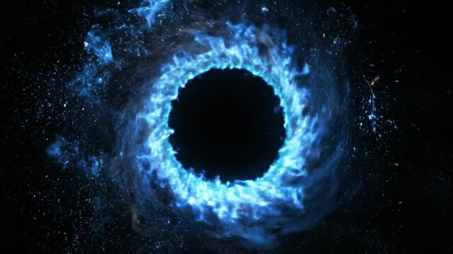 Blue swirling vortex expands and contracts against a starfield backdrop swirl expansion contraction astral nebula cosmic galaxy space