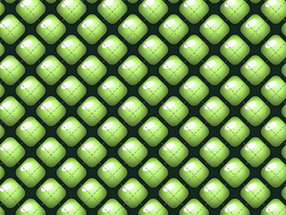 Obraz premium Shiny Puffed Quilt Cells Dimensional Textile Design