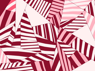 Obraz premium Disruptive Dazzle Stripe Fragments Modern Op Art