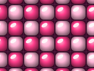 Obraz premium Shiny Puffed Quilt Cells Dimensional Textile Design