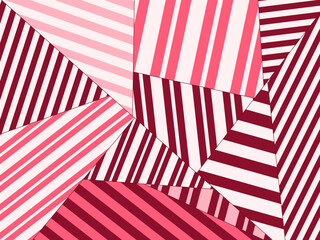 Obraz premium Angular Striped Shards Streetwear Graphic Background