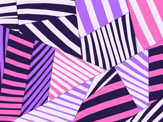 Obraz premium Disruptive Dazzle Stripe Fragments Modern Op Art