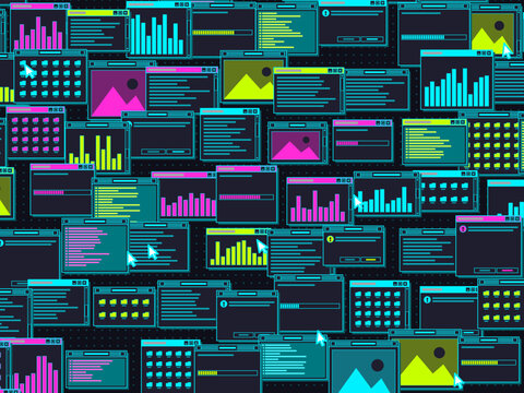 Retro Computer Windows Y2K Desktop Pattern Background