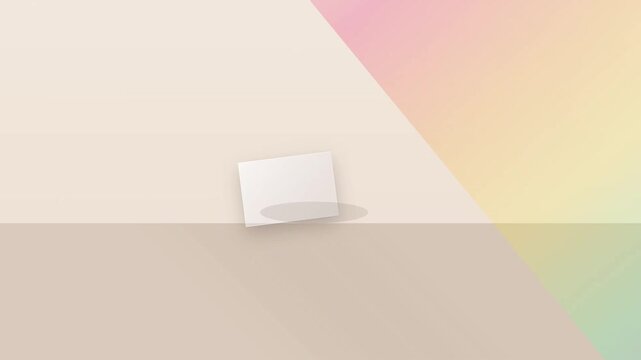 Minimalist floating white rectangles