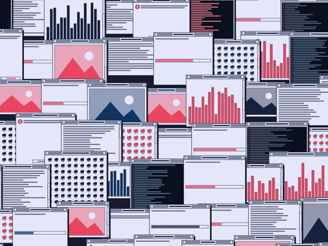 Retro Computer Windows Y2K Desktop Pattern Background