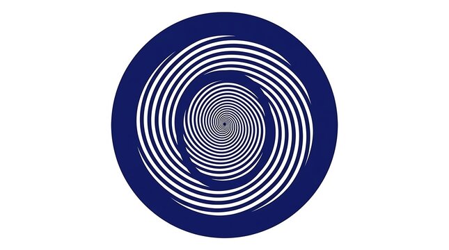 Blue and white concentric circles pattern seamless background vector