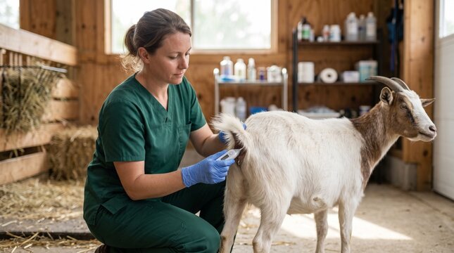 veterinarian checking goat tempe 02