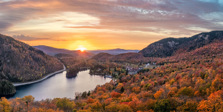 Autumn Sunset at Dixville Notch State Park - New Hampshire	
