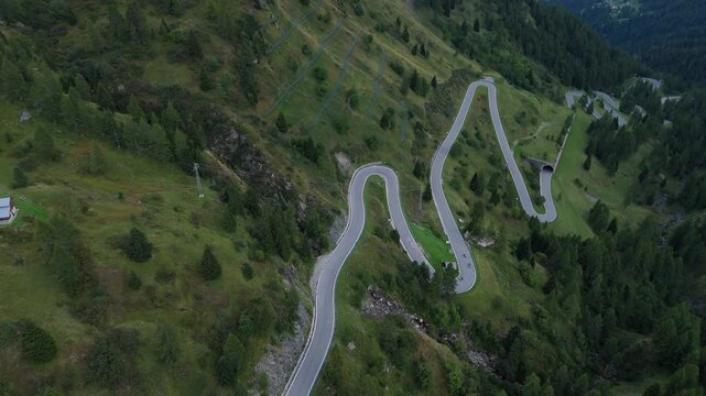 Aerial View of Majestic Dolomites Peaks at Passo Giau Pass