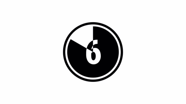 30 Second Count Up Timer Complete in Thirty Seconds, Digital 0 to 30 Second Count Up Timer Animation with 4K Alpha Channel