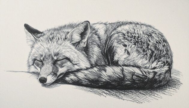 fox on a white background