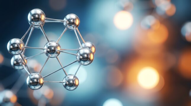 Silver nanoparticles in a colloidal solution representing a nanotechnology concept.