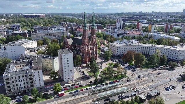 Warsaw Cathedral In Warsaw In Poland. Downtown District. Prague Neighborhood Neighborhood. Medieval Buildings. Warsaw Cathedral In Poland. European Travel. Beautiful Landscape.