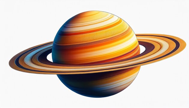 saturn planet texture isolated on a white background