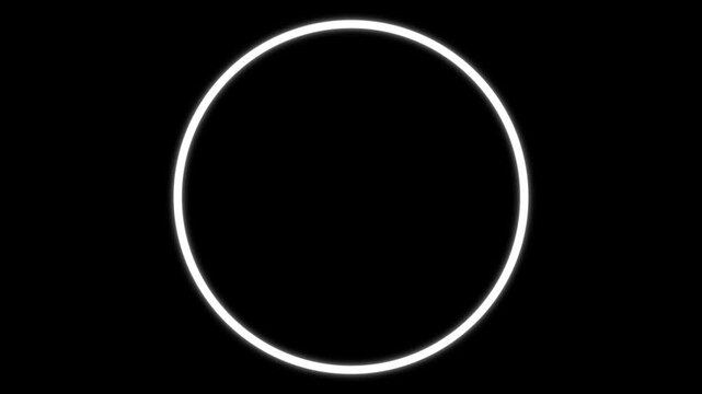 Vibrant glowing circle expansion wipe and full screen opening transition overlay with alpha channel in 4K