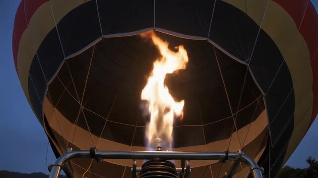 Balloon burner flame firing in bursts