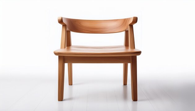 wood chair realistic isolated on white background