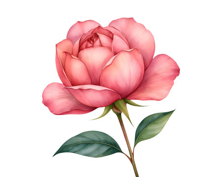 Delicate pink rose photo with natural shading