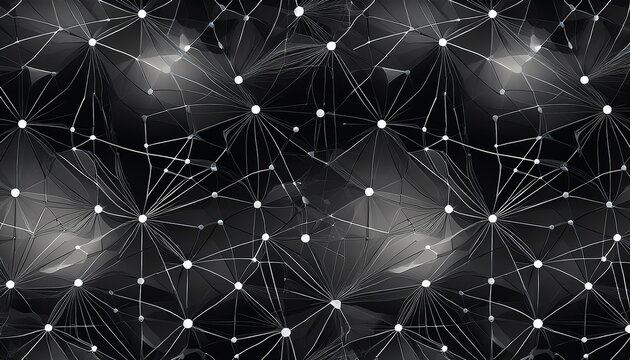 seamless obsidian abstract communication with connecting dots and lines background