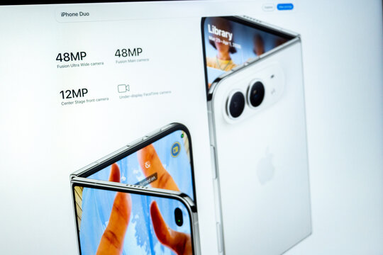 Apple iphone duo displaying dual screen mobile technology