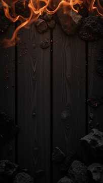 Charred Wood Texture Background