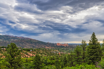 Fototapeta premium Stormy Sky Over Garden of the Gods in Colorado