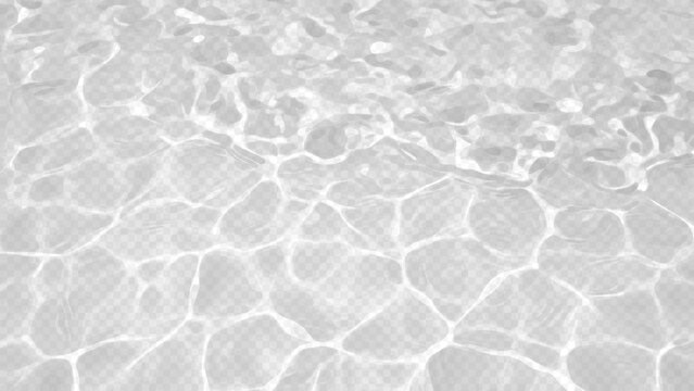 Easy to edit layered vector shadow. Water caustics ripples on a transparent checkerboard background feature. Adjust tonal layer opacity to control shadow intensity and perceived softness.