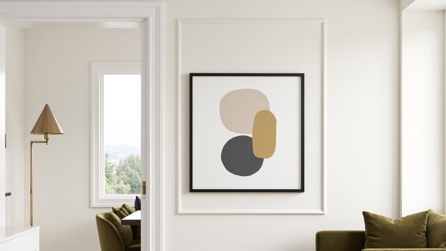 Modern Living Room Frame Mockup