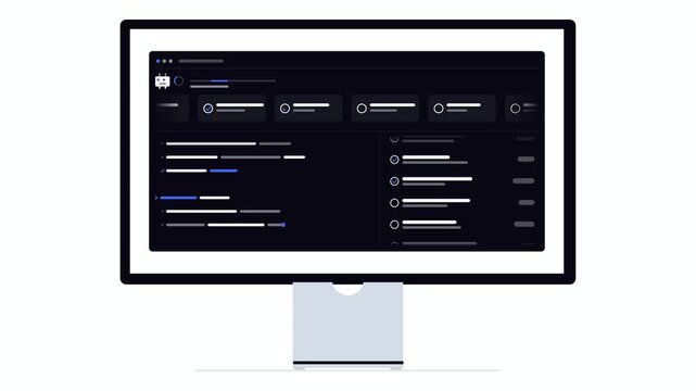 CLI Coding Agent Build Run, Terminal Software Development, Command Line Interface Programming, Blue White Minimalist Tech Background, Code Script Automation Motion Graphic Loop Template