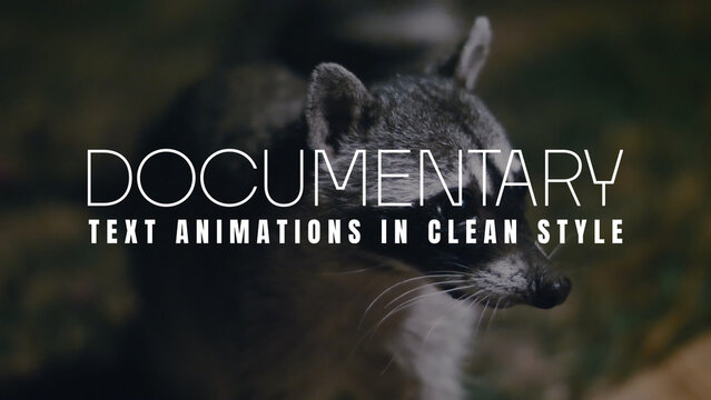 Documentary Text Animations in Clean Style