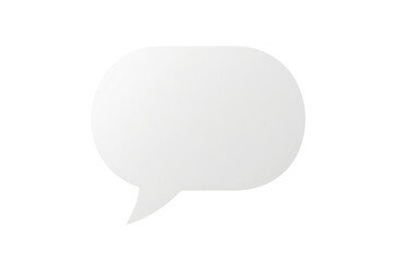 Obraz premium Blank white speech bubble with rounded rectangular shape