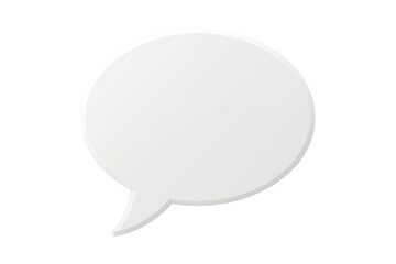 Obraz premium Blank white oval speech bubble with pointed tail