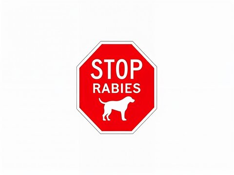 Stop Rabies Vector Sign for World Rabies Day Awareness Campaign