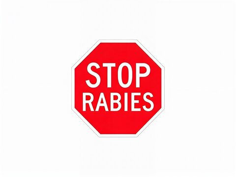 Stop Rabies Vector Sign for World Rabies Day Awareness Campaign