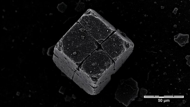 Scanning Electron Microscope SEM Image of Microscopic Material Surface Texture
